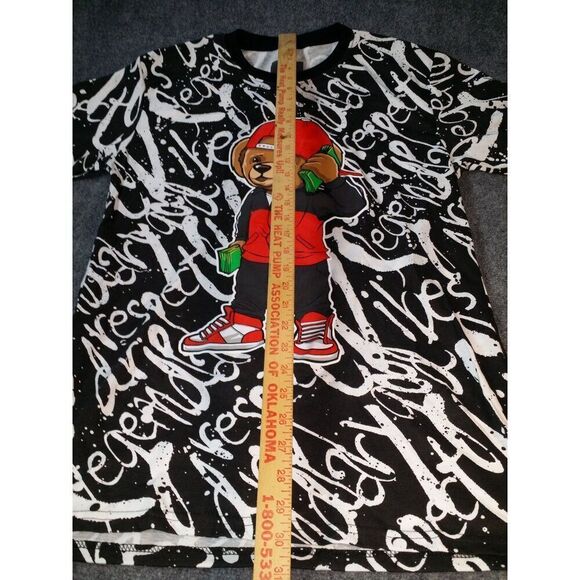 OG Hustle Tshirt Men Sz L Graphic Print Multicolor Casual Hip Hop Streetwear - Picture 3 of 6